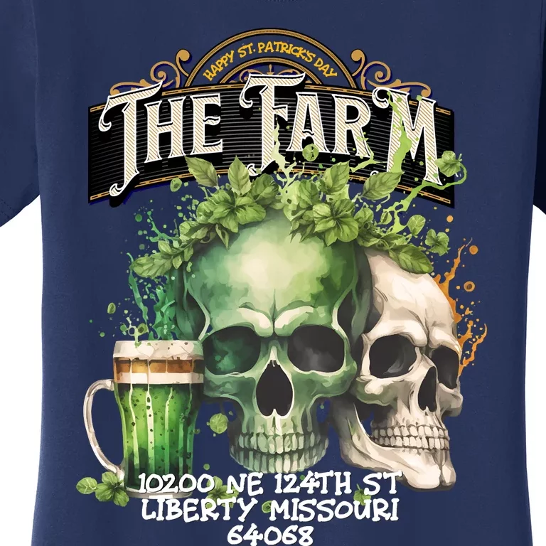 The Farm Liberty Missouri Bar Honkytonk Music St Pat Skull Women's T-Shirt