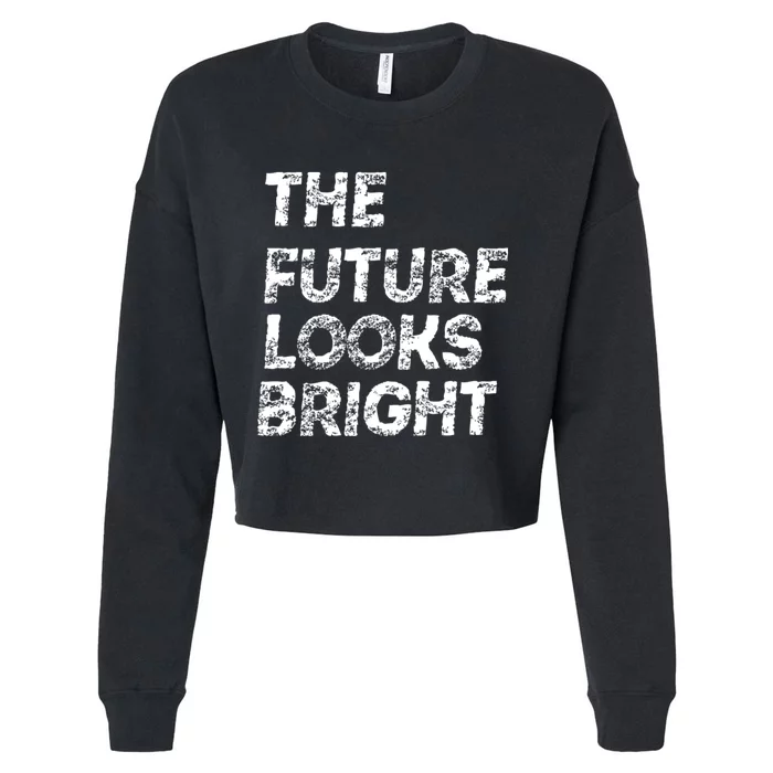 The Future Looks Bright Cropped Pullover Crew