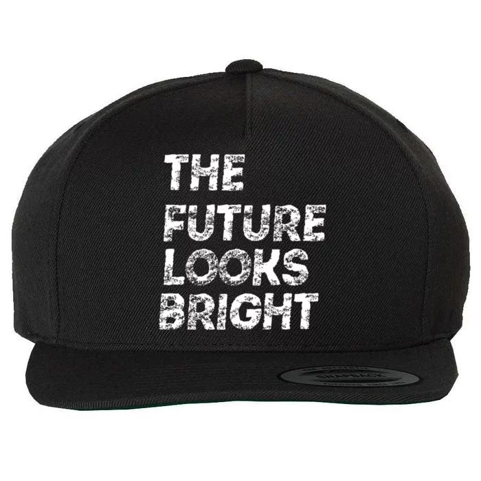 The Future Looks Bright Wool Snapback Cap