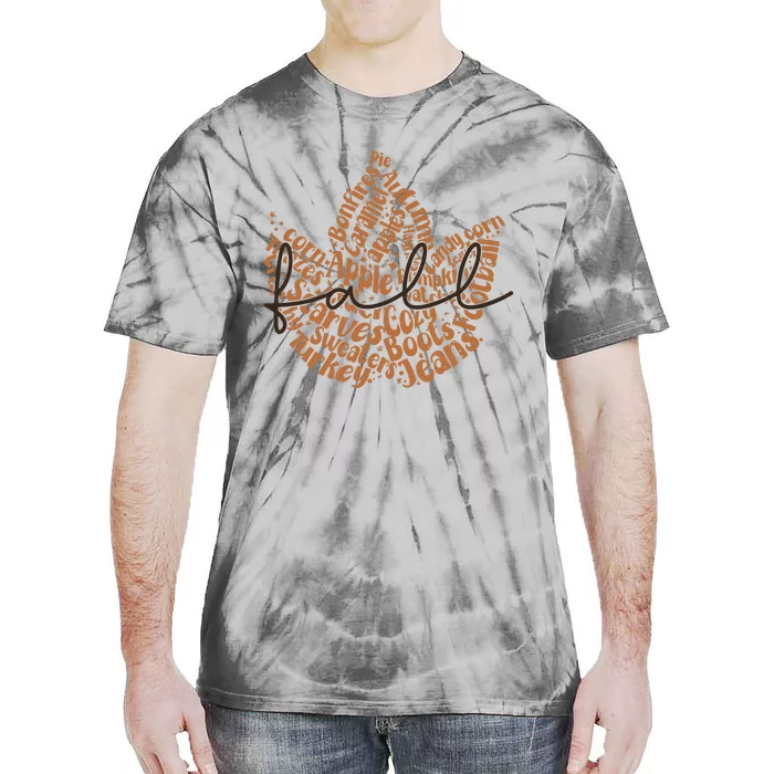 TRENDY Fall Leaves Thanksgiving Tie-Dye T-Shirt