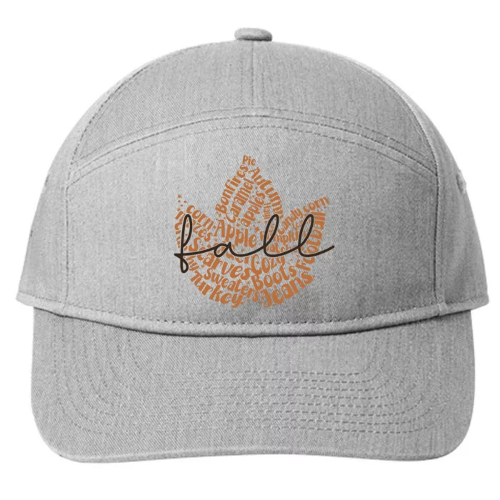 TRENDY Fall Leaves Thanksgiving 7-Panel Snapback Hat