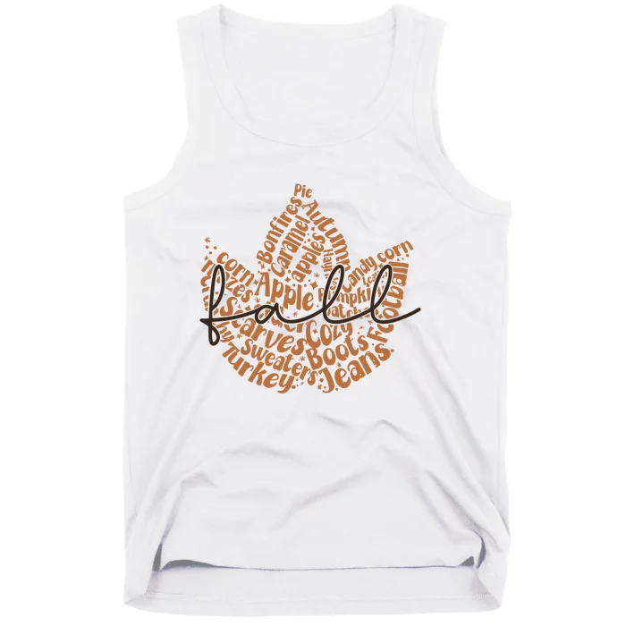 TRENDY Fall Leaves Thanksgiving Tank Top