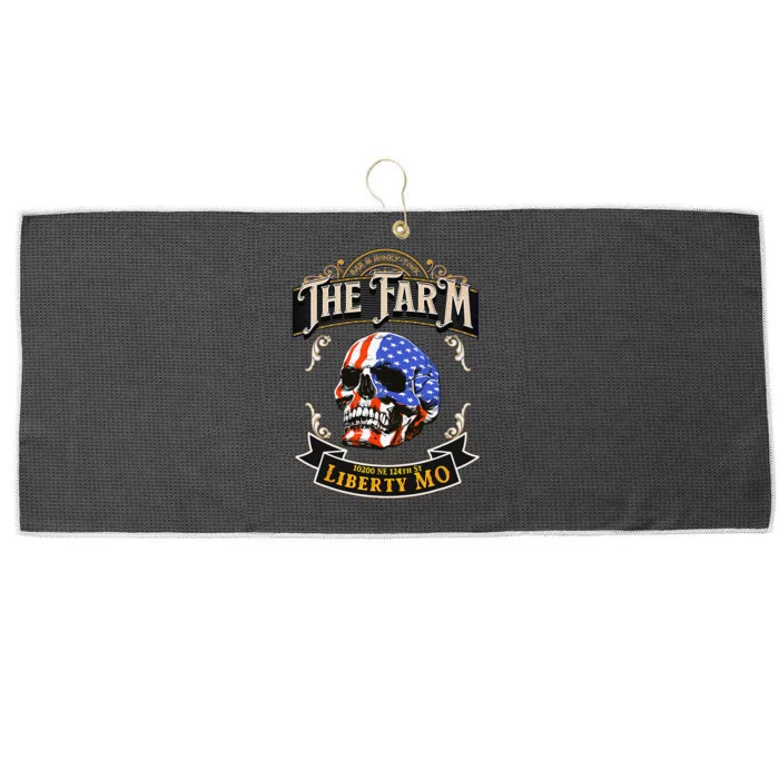 The Farm Liberty Missouri USA Bar Honkytonk American Skull Large Microfiber Waffle Golf Towel