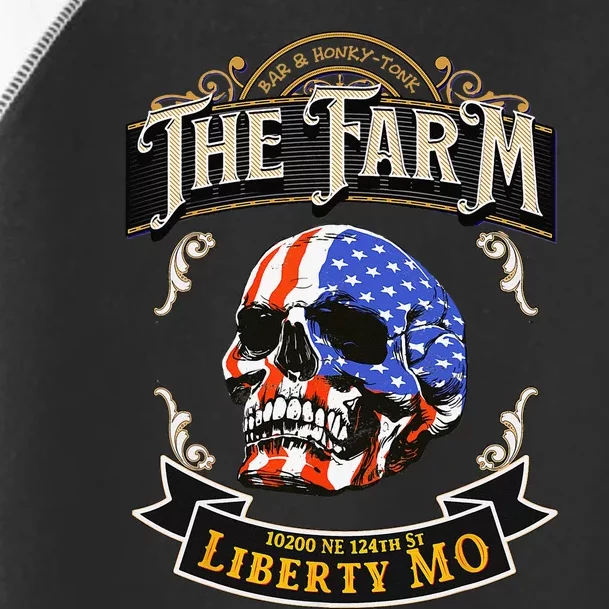 The Farm Liberty Missouri USA Bar Honkytonk American Skull Toddler Fine Jersey T-Shirt