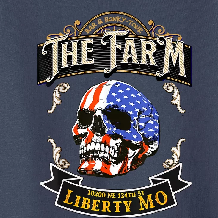 The Farm Liberty Missouri USA Bar Honkytonk American Skull Toddler T-Shirt