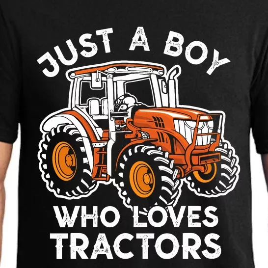 Truck Farm Lifestyle Just A Boy Who Loves Tractors Boy Pajama Set