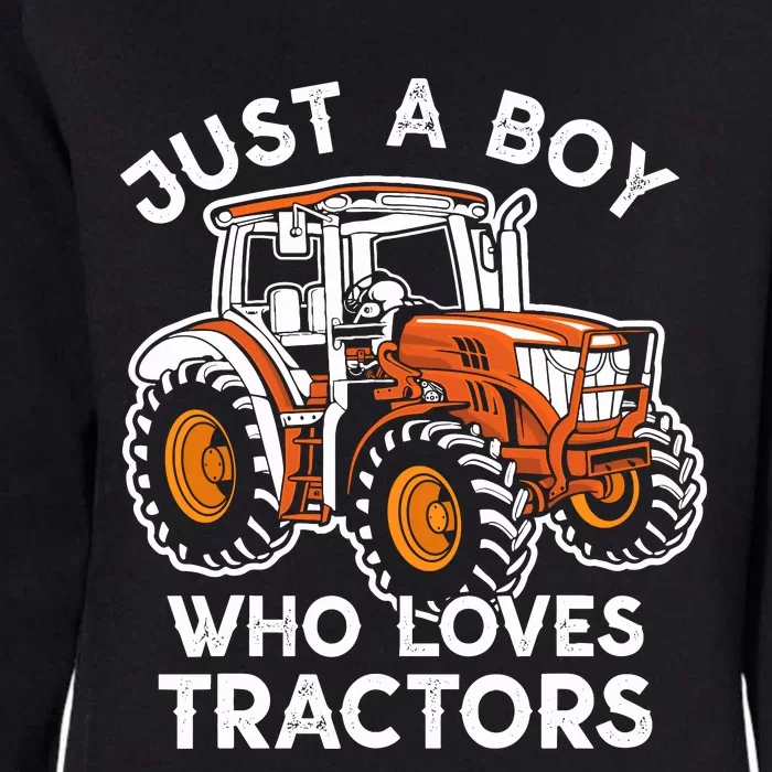 Truck Farm Lifestyle Just A Boy Who Loves Tractors Boy Womens California Wash Sweatshirt