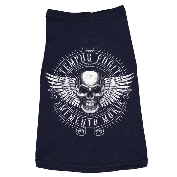 Tempus Fugit Memento Mori Latin Phrase Doggie Tank