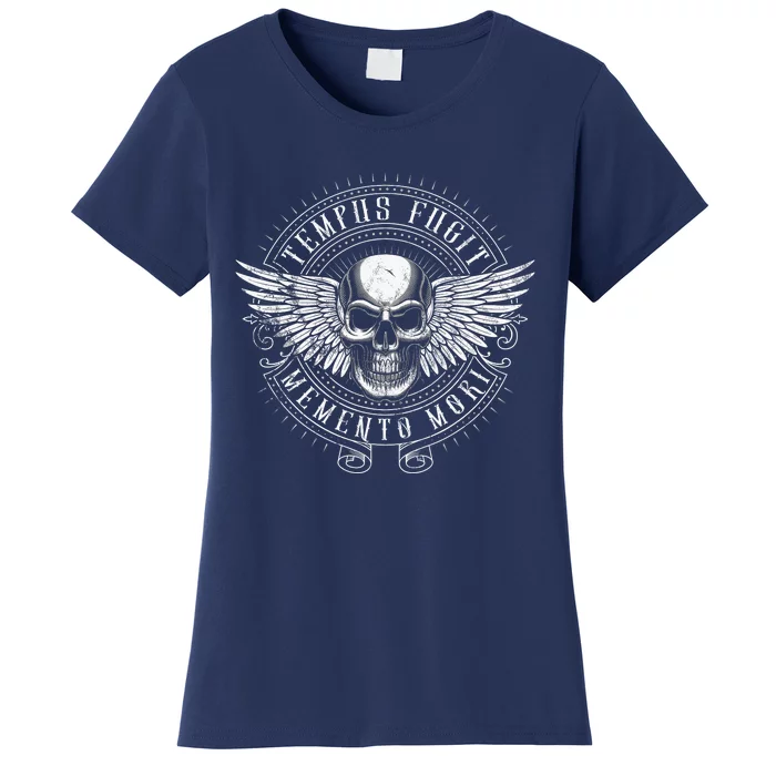 Tempus Fugit Memento Mori Latin Phrase Women's T-Shirt