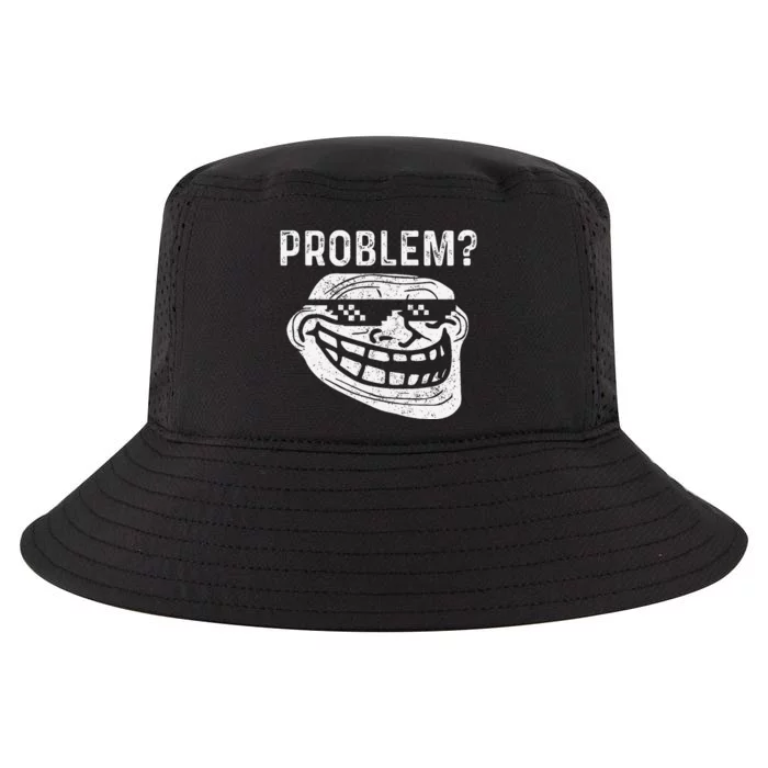 Troll Face Meme Problem Funny Cool Comfort Performance Bucket Hat