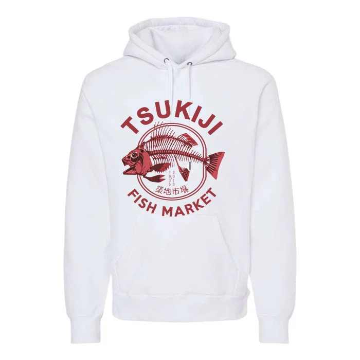 Tsukiji Fish Market Tokyo Japan Premium Hoodie