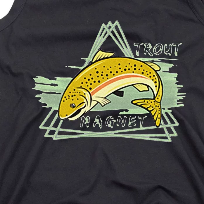 Trout Fishing Magnet Steelhead Rainbow Dad Birthday Gift Tank Top