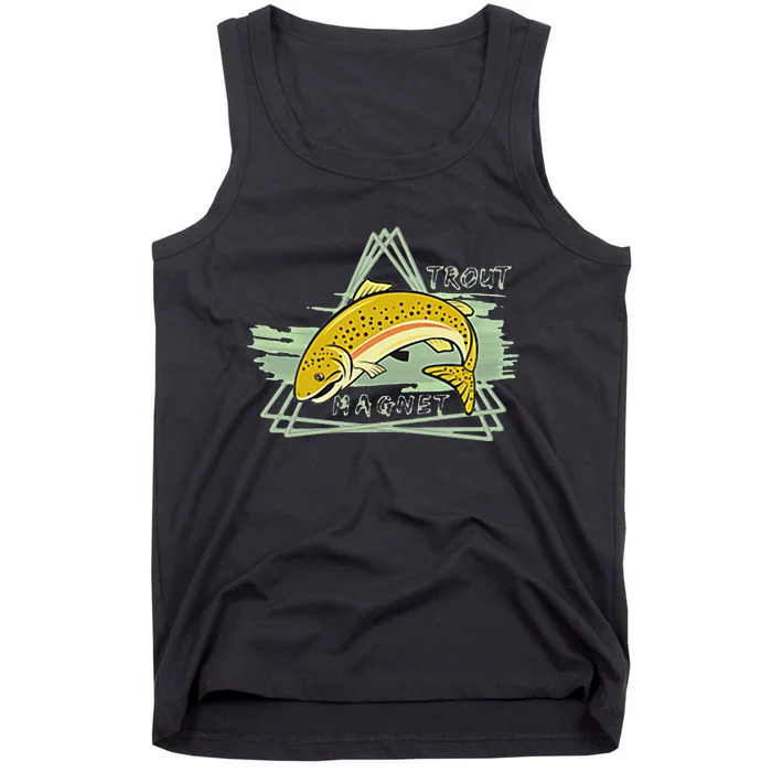 Trout Fishing Magnet Steelhead Rainbow Dad Birthday Gift Tank Top