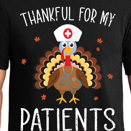 Thankful For My Patients Thanksgiving Apparel Thankful Gift Pajama Set