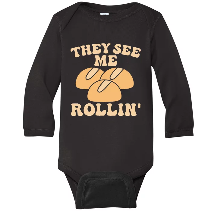 Thanksgiving Family Matching Outfit They See Me Rollin Baby Long Sleeve Bodysuit