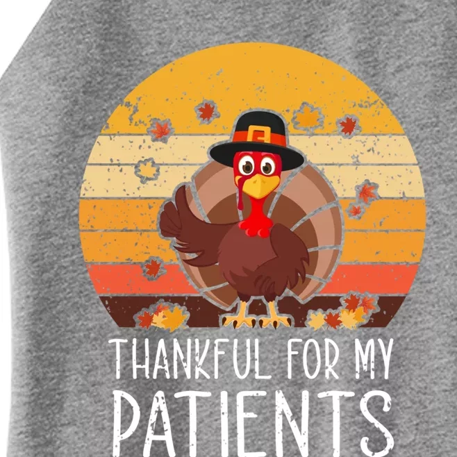 Thankful For My Patients Thanksgiving Costume Thankful Cool Gift Women’s Perfect Tri Rocker Tank