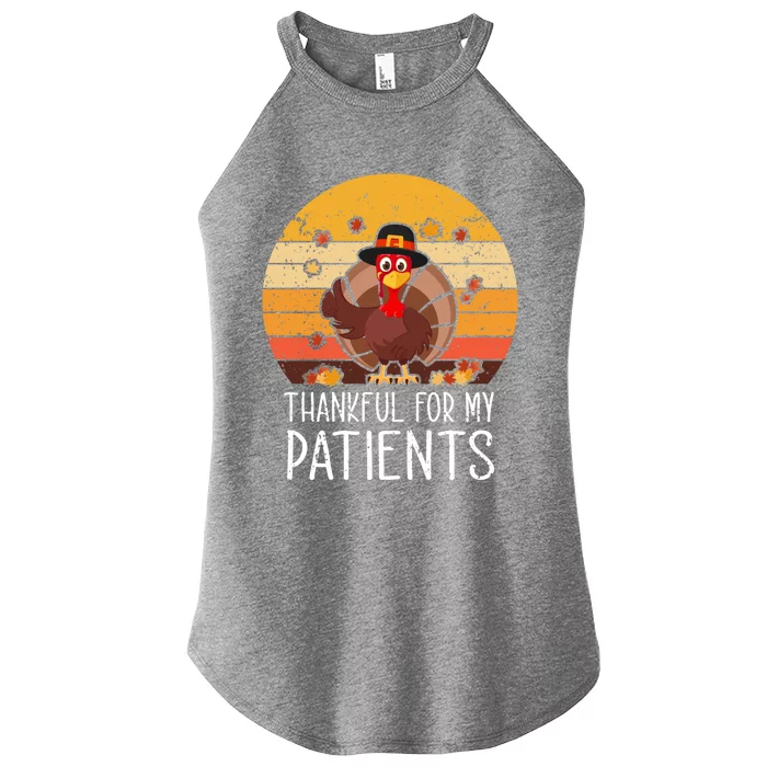 Thankful For My Patients Thanksgiving Costume Thankful Cool Gift Women’s Perfect Tri Rocker Tank