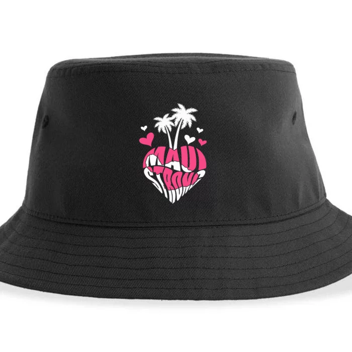 Together For Maui Pray For Maui Hawaii Strong Women Men Sustainable Bucket Hat