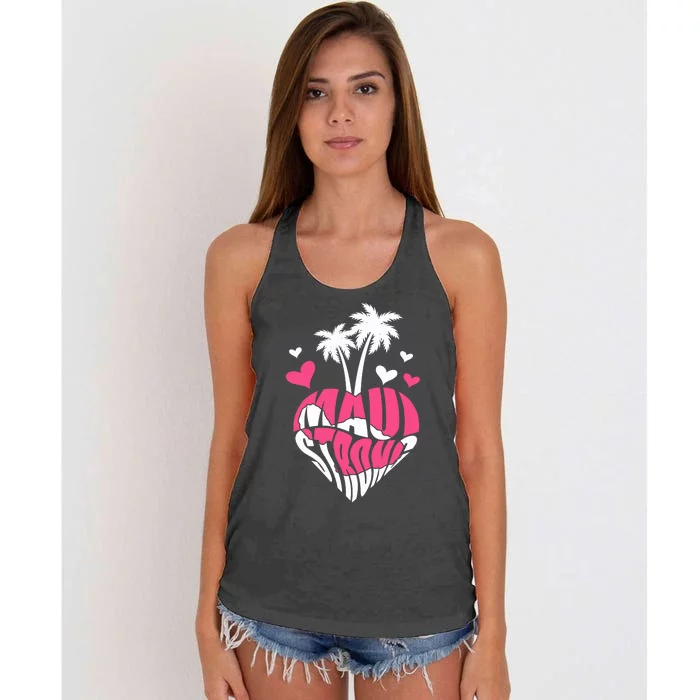 Together For Maui Pray For Maui Hawaii Strong Women Men Women's Knotted Racerback Tank