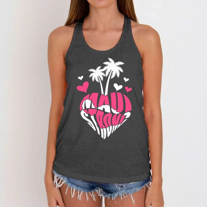 Together For Maui Pray For Maui Hawaii Strong Women Men Women's Knotted Racerback Tank