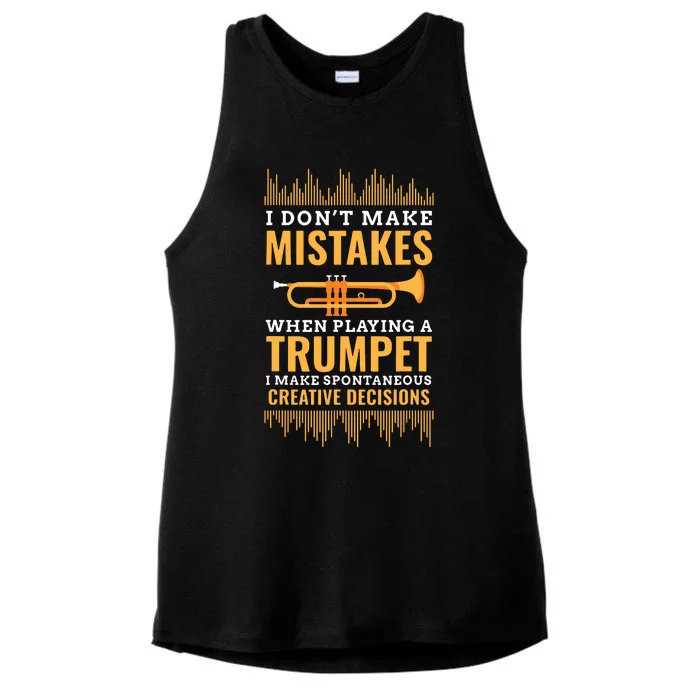 Trumpet Funny Musician Band Player Trumpeter Gift Ladies Tri-Blend Wicking Tank