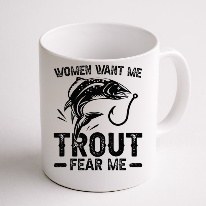 Trout Fear Me Trout Fishing Trout Fisherman Front & Back Coffee Mug