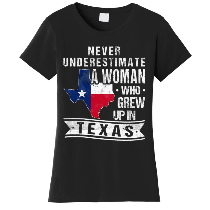 Texas Flag Map Vintage Texas Women's T-Shirt