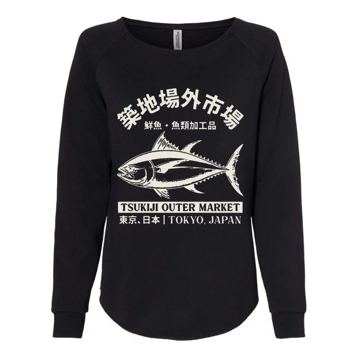 Tsukiji Fish Market Tokyo Japan Adventure Womens California Wash Sweatshirt