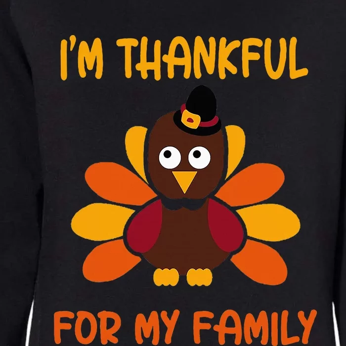 thankful for my family turkey thanksgiving turkey Lovers Womens California Wash Sweatshirt