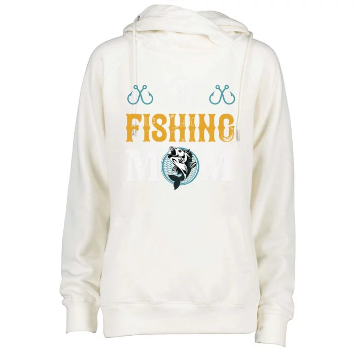 The Fishing Mom Funny Gift Womens Funnel Neck Pullover Hood