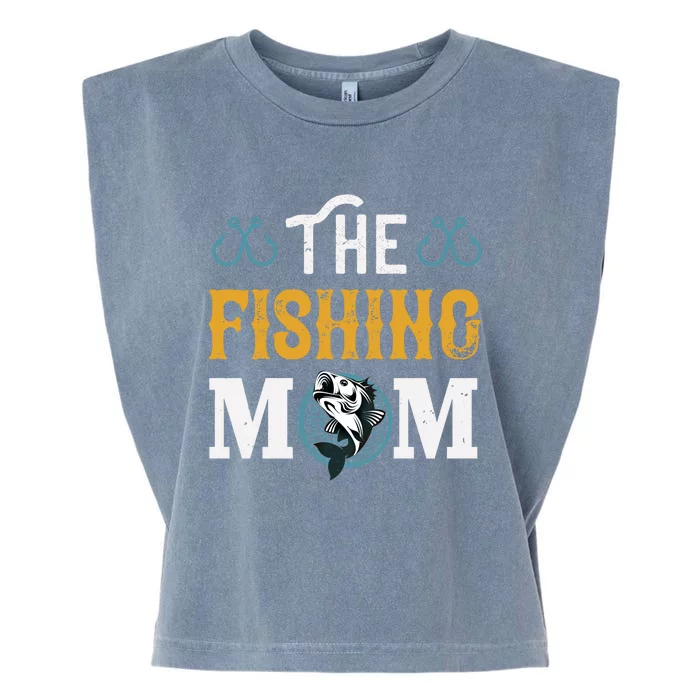 The Fishing Mom Funny Gift Garment-Dyed Women's Muscle Tee