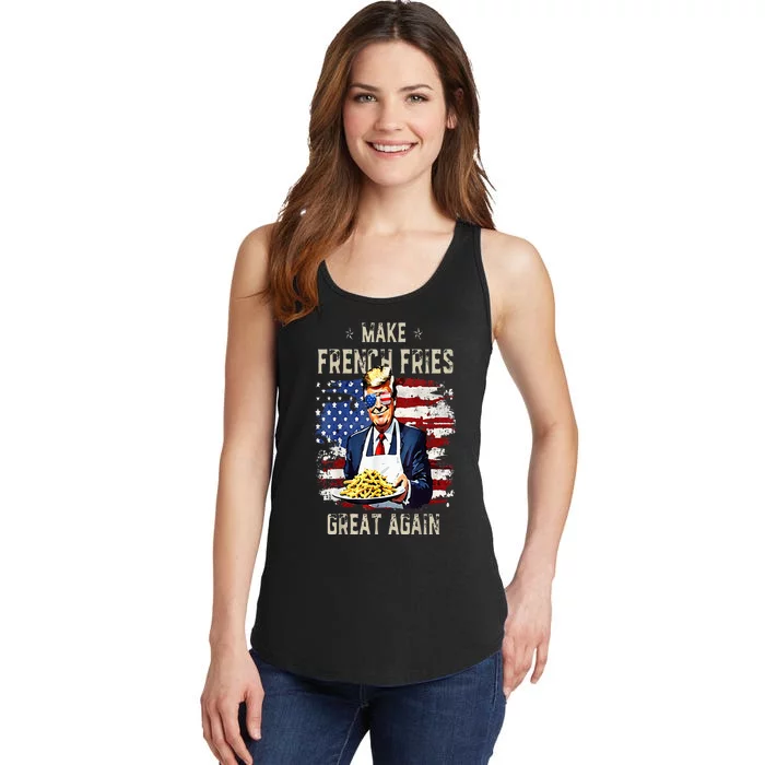 Trump Funny Make Fries Great Again Ladies Essential Tank