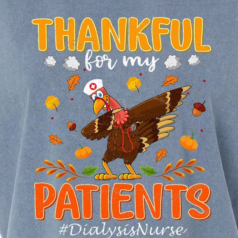 Thankful For My Patients Dialysis Nurse Thanksgiving Garment-Dyed Women's Muscle Tee