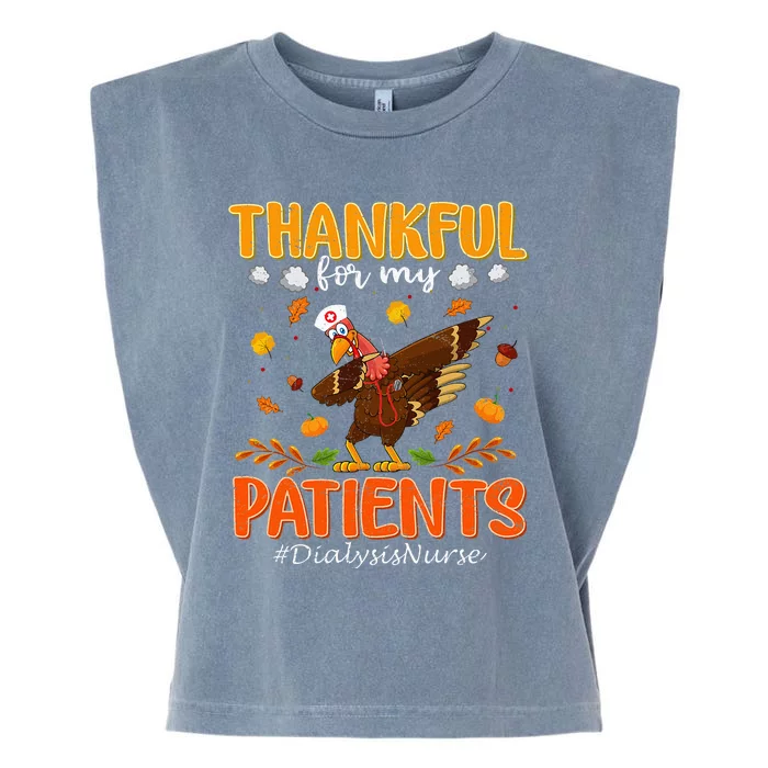 Thankful For My Patients Dialysis Nurse Thanksgiving Garment-Dyed Women's Muscle Tee