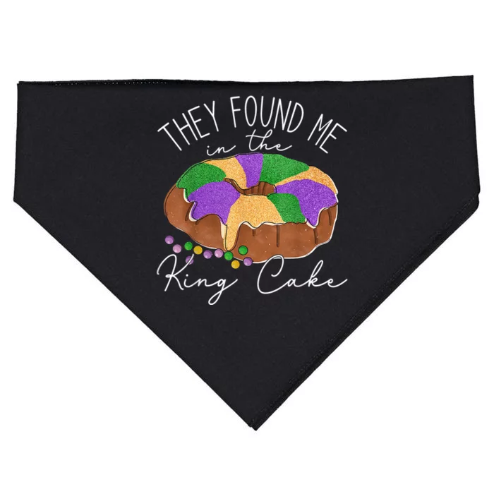 They Found Me In The King Cake NOLA Fun Mardi Gras Toddlers USA-Made Doggie Bandana