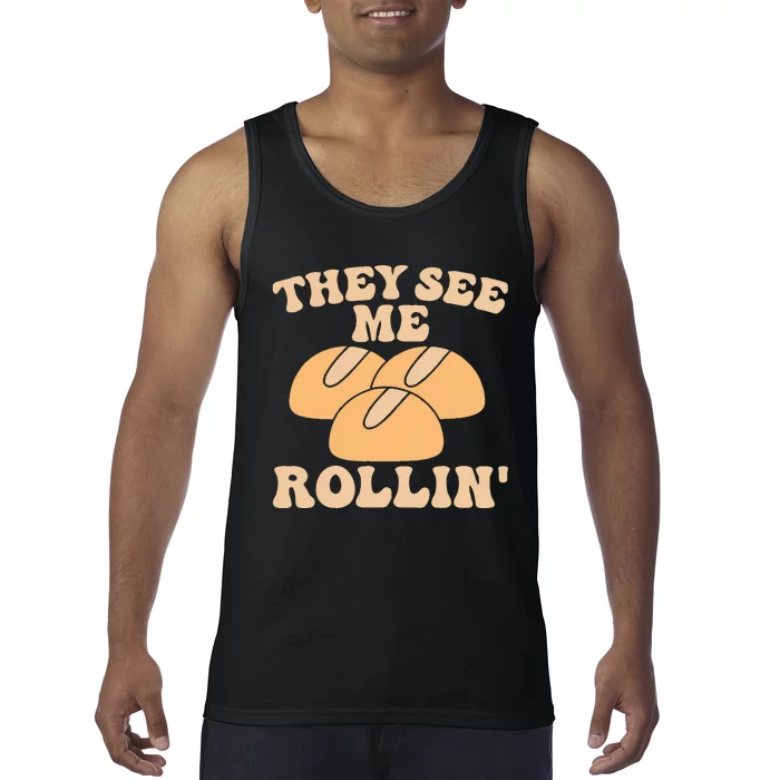 Thanksgiving Family Matching Outfit They See Me Rollin Tank Top