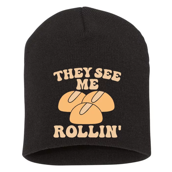 Thanksgiving Family Matching Outfit They See Me Rollin Short Acrylic Beanie