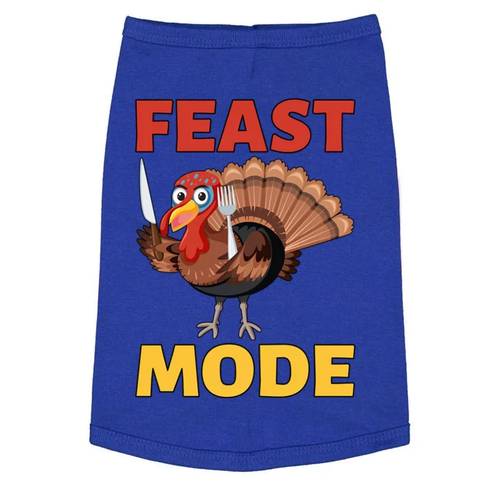 Thanksgiving Feast Mode Funny Turkey Gift Doggie Tank