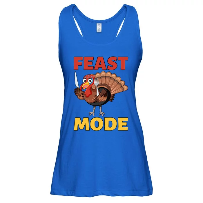 Thanksgiving Feast Mode Funny Turkey Gift Ladies Essential Flowy Tank