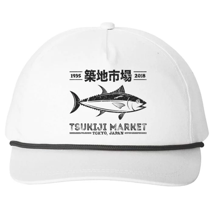 Tsukiji Fish Market Tuna Streetwear Tokyo Anime Snapback Five-Panel Rope Hat