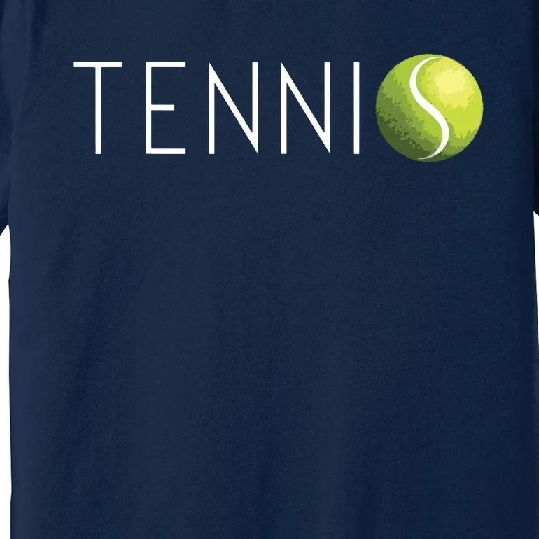 Tennis For Men Women Cool Text Tennis Ball Premium T-Shirt