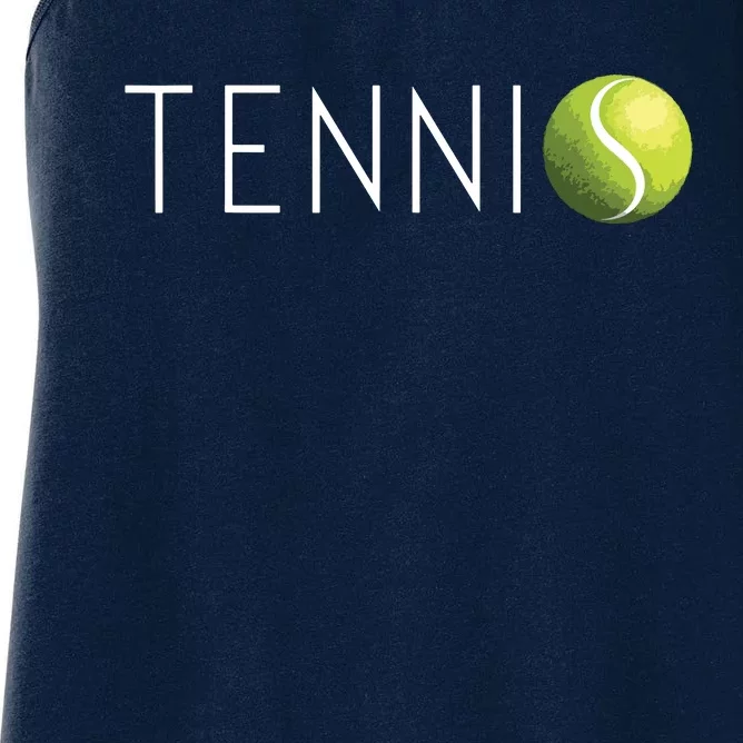 Tennis For Men Women Cool Text Tennis Ball Women's Racerback Tank