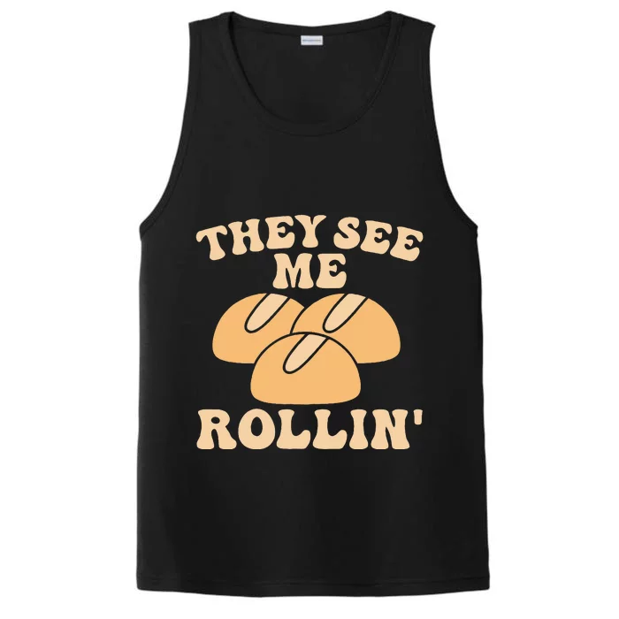 Thanksgiving Family Matching Outfit They See Me Rollin Performance Tank