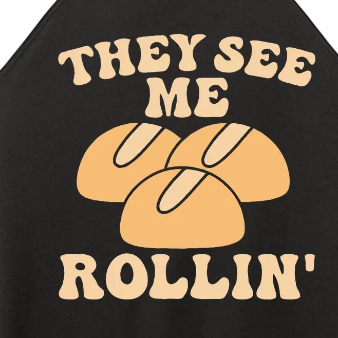 Thanksgiving Family Matching Outfit They See Me Rollin Women’s Perfect Tri Rocker Tank