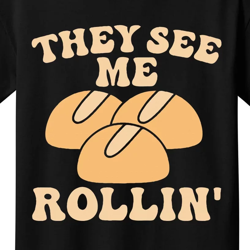 Thanksgiving Family Matching Outfit They See Me Rollin Kids T-Shirt