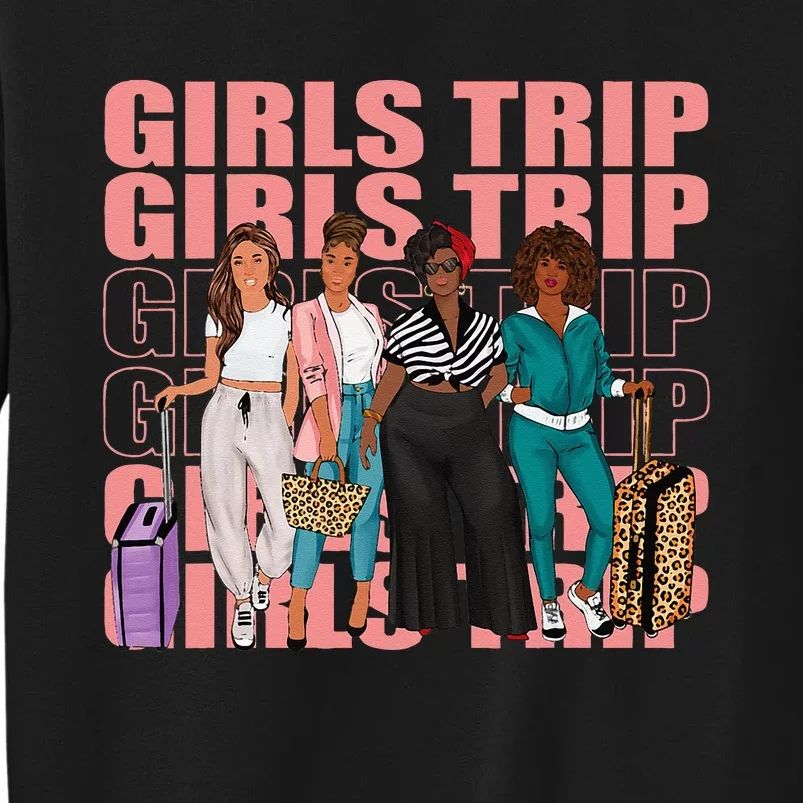 Trip For Melanin Afro Black Vacation Women Tall Sweatshirt