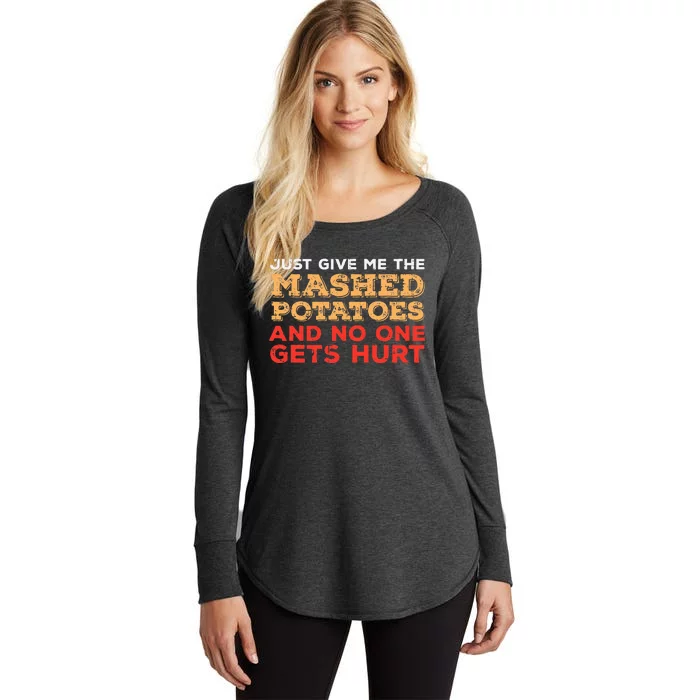 Thanksgiving Feast Mashed Potato Lover Gift Women's Perfect Tri Tunic Long Sleeve Shirt