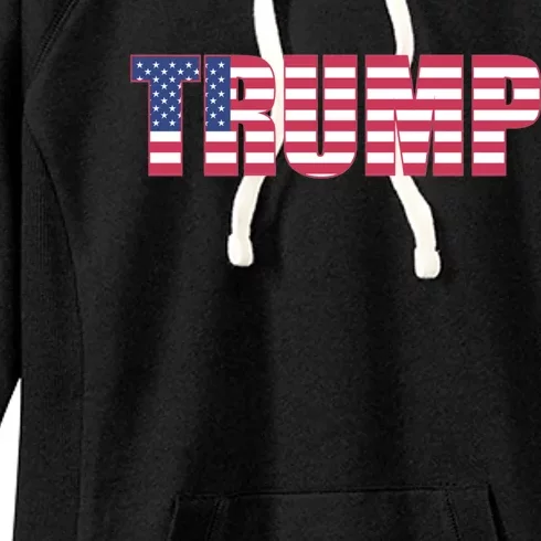 Trump Flag Meaningful Gift Women's Fleece Hoodie