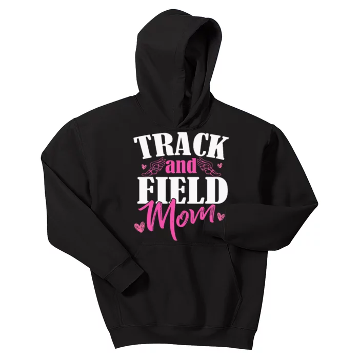 Track & Field Mom Sports Running Proud MotherS Day Kids Hoodie