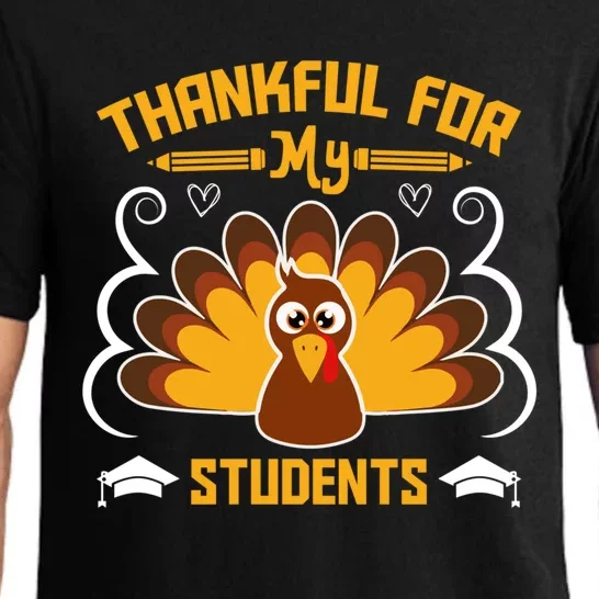 Thankful For My Student Love Inspire Fall Turkey Gift Pajama Set